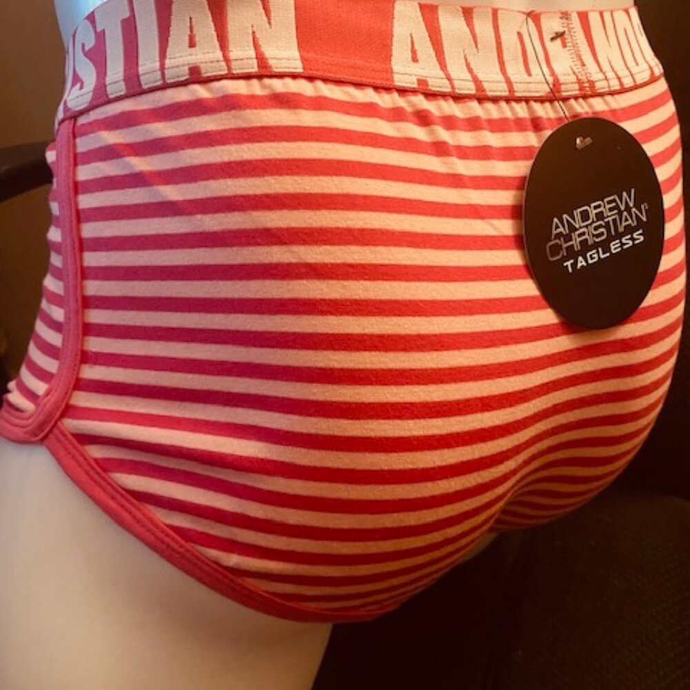 Andrew Christian Ultra Pink Stripe Boxer - Picture 3 of 3